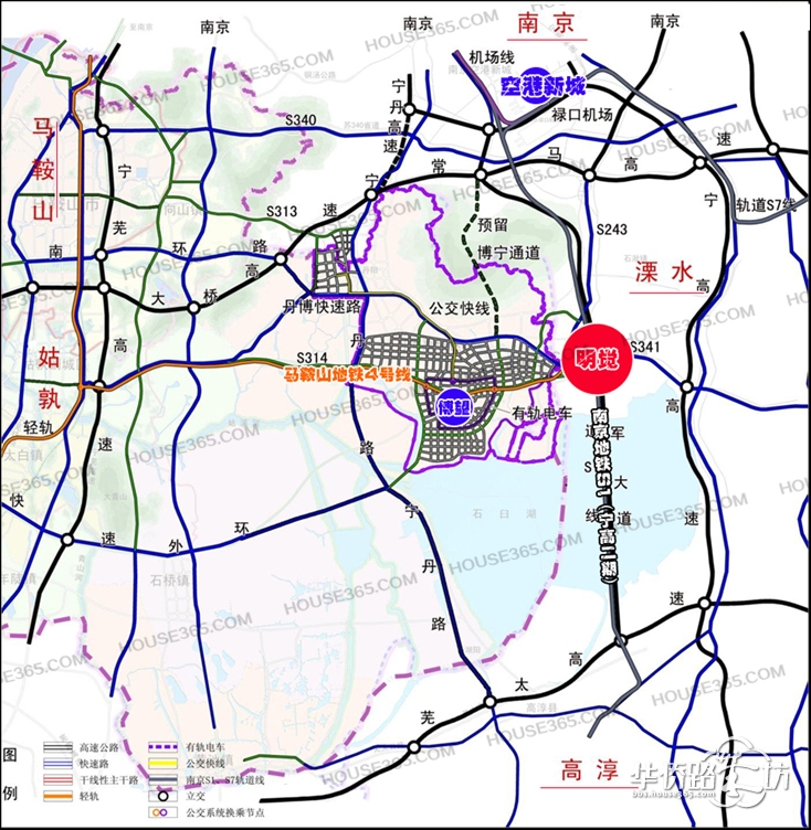 s1号线与马鞍山4号线明觉站点分布图