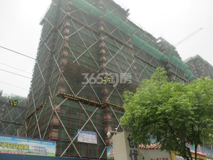 绿城蓝庭3、4号楼施工进程图（2015.6）