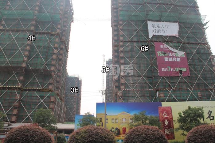 绿城蓝庭项目3—6号楼施工进程图（2015.8）