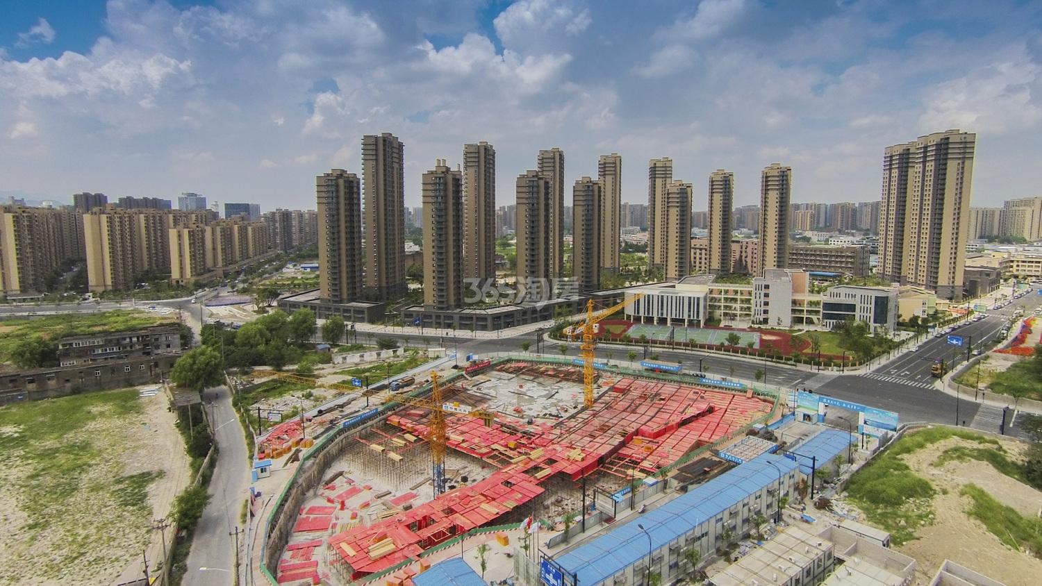 2015年9月初杭州大悦城项目航拍实景--施工现场
