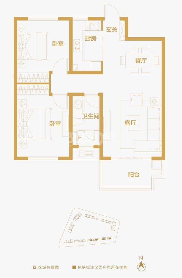 伟星蔚蓝海岸89平户型