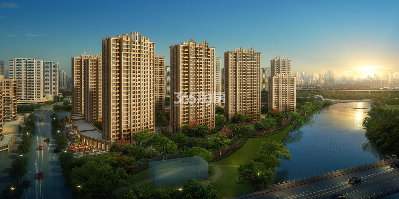 万科北宸之光拱宸项目水景效果图