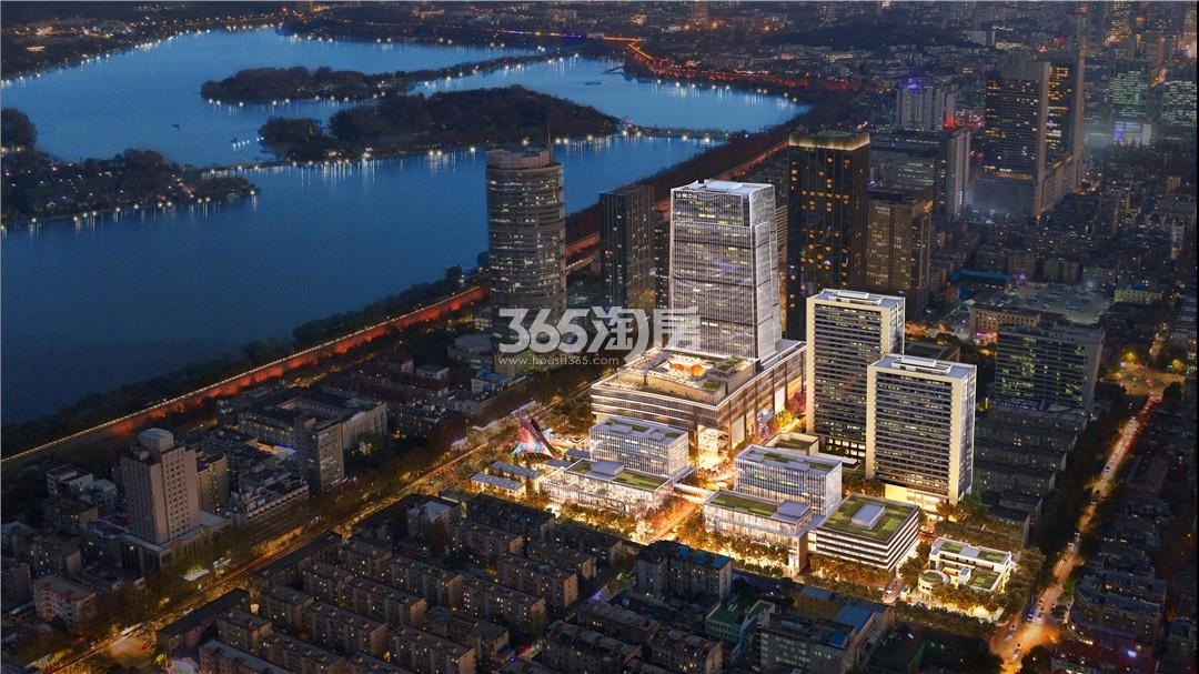 华贸·玄武湖壹号中央路·LAVIE鸟瞰图